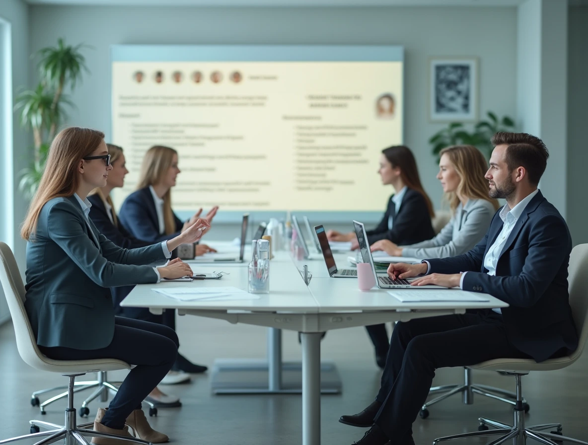 Een professionele, moderne werkomgeving waar diverse medewerkers veilig oefenen met het geven van constructieve feedback