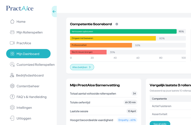 PractAIce Dashboard UI